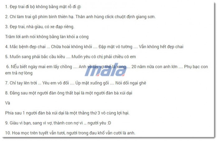 1001 Stt vui nhộn hài hước ngắn gọn hay nhất - Những câu nói hay chém gió mỏi tay trên facebook